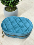 Quilted Velvet Jewelry Box – Premium Jewelry Organizer for Rings, Earrings & Necklaces