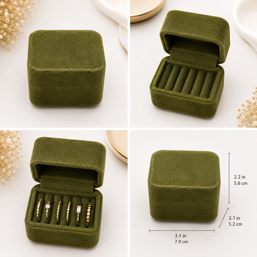 Mini Travel Jewelry Box – Compact Ring & Earring Case