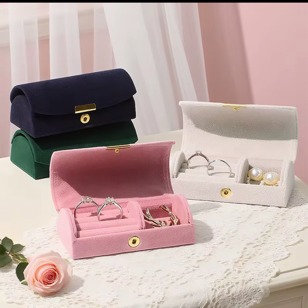 Velvet Ring Holder Jewelry Box