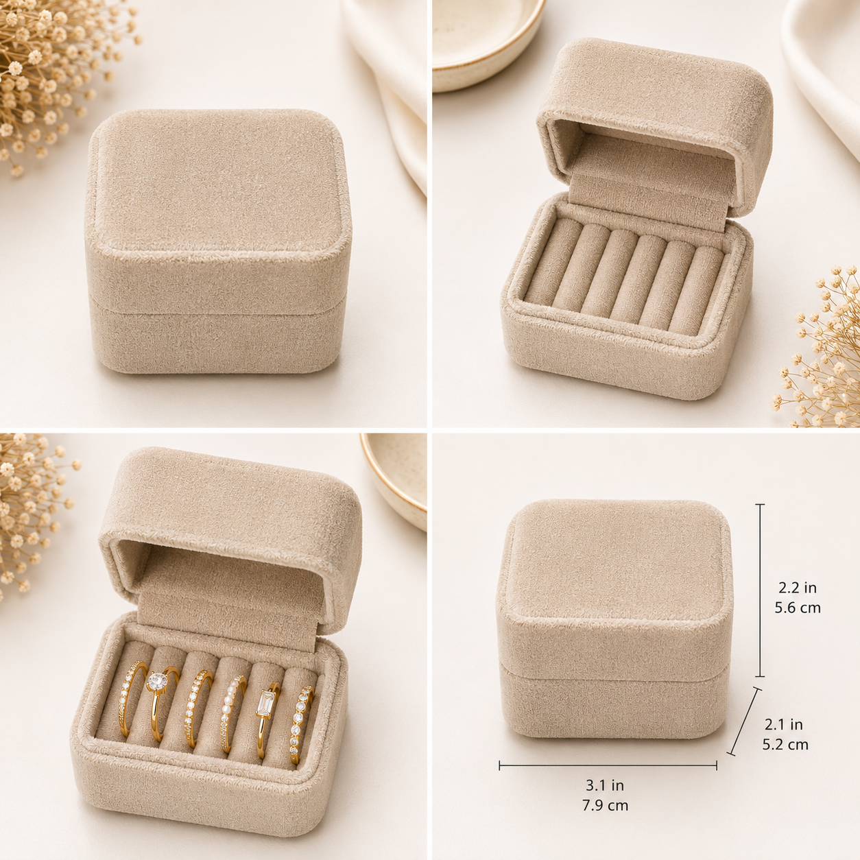 Mini Travel Jewelry Box – Compact Ring & Earring Case
