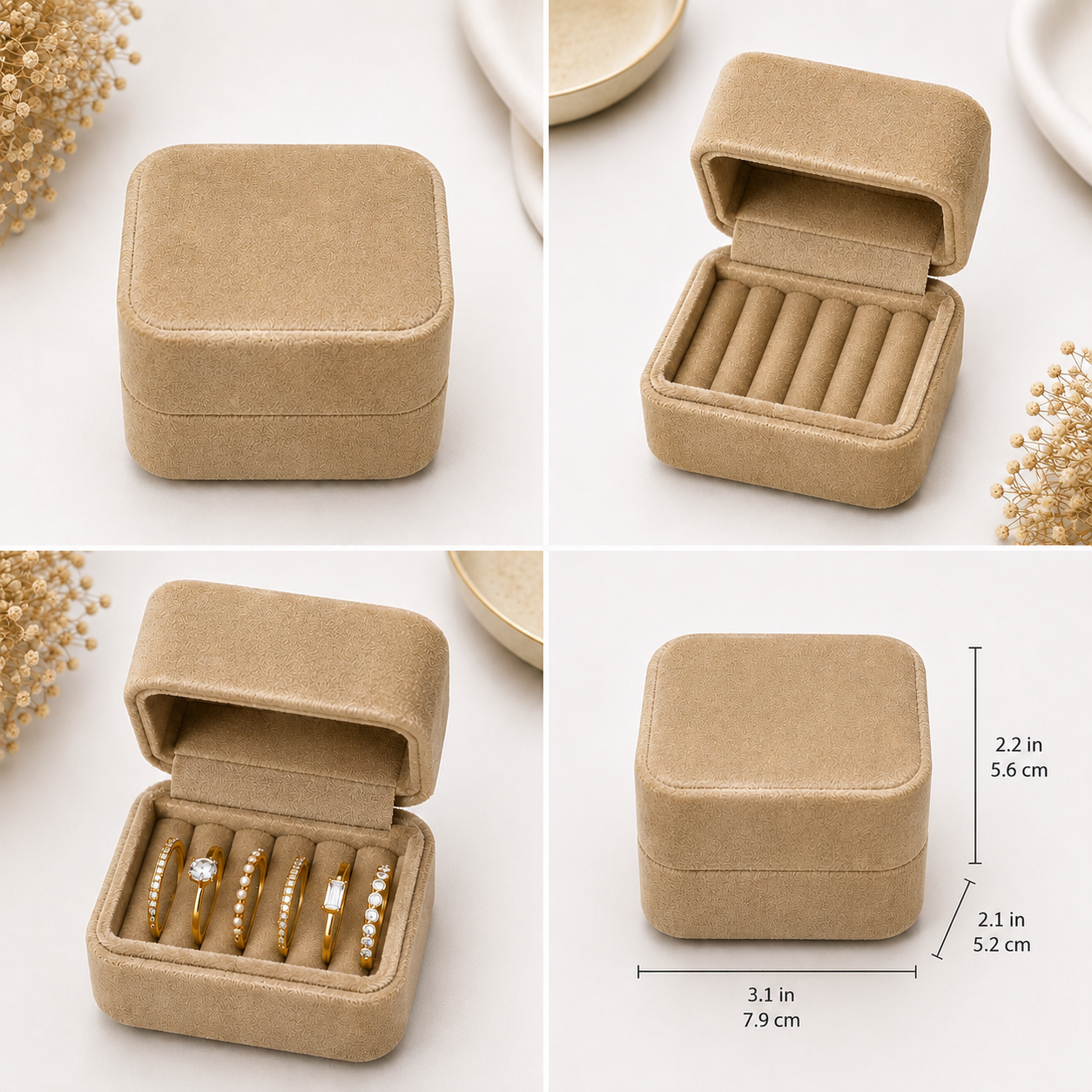 Mini Travel Jewelry Box – Compact Ring & Earring Case